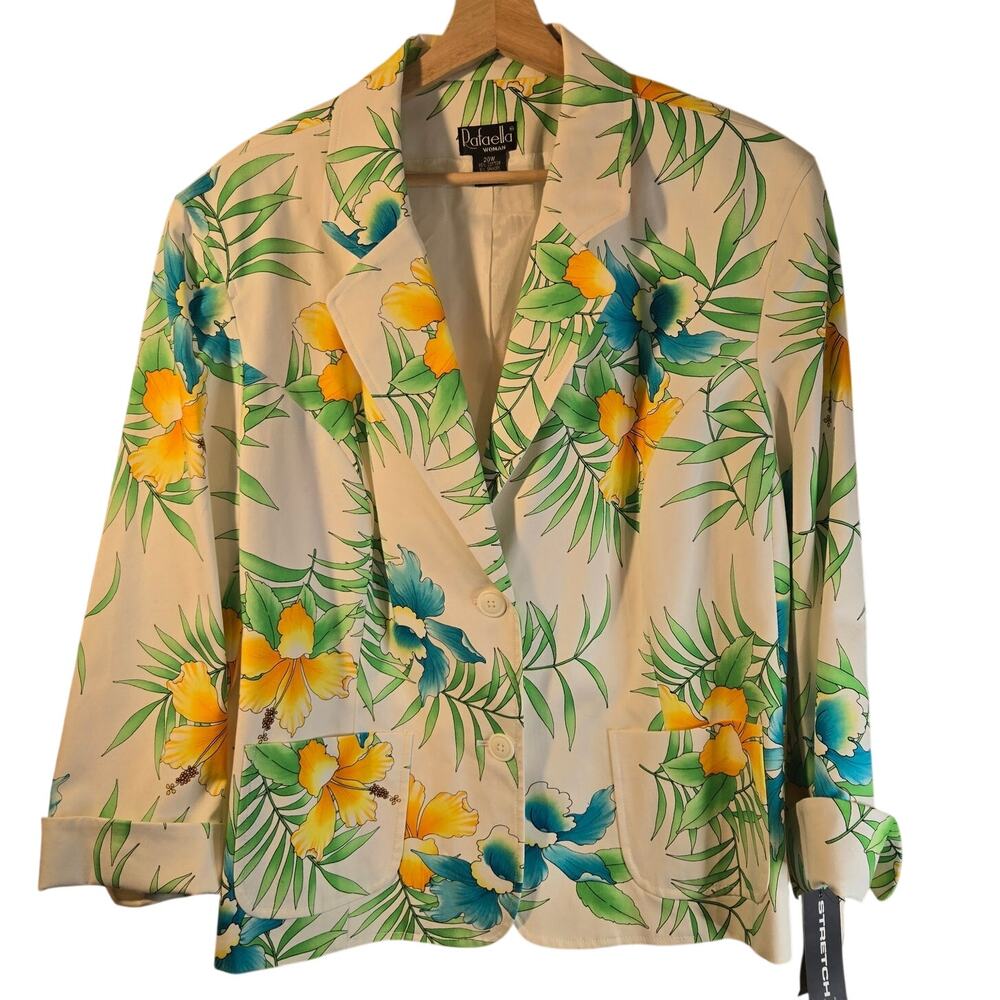 Rafaella Woman Tropical Floral Blazer, Size 20W NWT – Fun & Playful [0227]